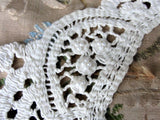 LOVELY Antique French Lace Collar, Dress Accessory Creamy Off White, Seed Pearls, Perfect Over Sweater Collectible Vintage Clothing