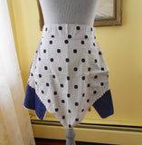 Late 1940s Vintage Polka Dot Apron Farmhouse Decor, Kitchen Apron, Hostess Apron French Country 1950s