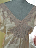 Gorgeous Art Deco 1930s BIAS CUT NIGHTGOWN, Vampy Old Hollywood, Glamorous Style Lingerie, Luxurious French Lace,Trousseau Lingerie, Pin Up