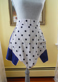 Late 1940s Vintage Polka Dot Apron Farmhouse Decor, Kitchen Apron, Hostess Apron French Country 1950s