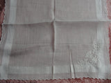 BEAUTIFUL Vintage Embroidered Applique Hankie BRIDAL WEDDING Handkerchief Exquisite Special Bridal Hanky ,Something Old, Collectible Hankies