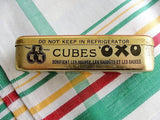 ANTIQUE Colorful OXO Cubes Tin, Decorative Vintage Tin,Farm House Decor,Exceptional Condition, Kitchen Tins,Collectible Advertising Tins