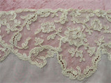 Lovely FRENCH LACE Embroidered Tulle Net Lace Dickey Inset Armistice Blouse Style Downton Abbey Great Gatsby Style Bridal Vintage Clothing