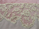 20s FRENCH LACE Embroidered Tulle Net Lace Dickey Inset Armistice Blouse Style Downton Abbey Great Gatsby Style Bridal Vintage Clothing