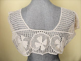 CHARMING Edwardian Hand Crochet Lace Corset Cover Top,Wear As Crop Top, Use in Heirloom Sewing, Farmhouse French Country Decor, Collectible