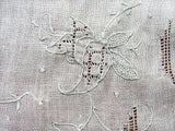 Vintage MADEIRA Hand Embroidered Applique Hankie Handkerchief White Work Seed Embroidery,Openwork Wedding Bridal Bridesmaids Vintage Hankies