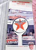 Early 1950s TEXACO Road Map, San Fernando Valley Street and Vicinity Map, Never Used, Original Map, Decorative Road Map,Early 50s Cali Map