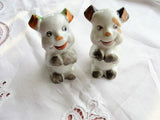 VINTAGE Figural Salt and Pepper Shakers, Adorable Little Dog Shakers, Sweet Salt Pepper Shakers, Puppy Dogs, HandPainted Shakers,Collectible