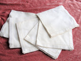 BEAUTIFUL Vintage Linen Napkins,Set of 6 Tea Time Luncheon Napkins,French Farmhouse, Vintage Linens,Table Linens,Table Napkins, Serviettes