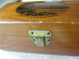 CHARMING Antique Mauchline Ware Small Box,Treenware Wooden Hinged Box,Friars Crag Derwentwater Scene Decorative Victorian Collectible Boxes