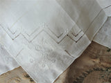 Vintage MADEIRA Hanky Hand Embroidered Applique Handkerchief White Work Embroidery FLORAL Openwork Wedding Bridal Bridesmaids Special Hankie