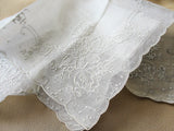 GORGEOUS Appenzell WEDDING Hanky Needle lace Inserts Handkerchief Bridal Hankie Stunning Raised Embroidery,for Collector or Bridal Heirloom