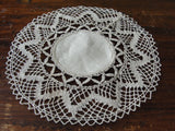 BEAUTIFUL 1920s MALTESE Bobbin Lace Edge Linen Doily,Fine Doily,Highly Decorative Doilies,Vintage Linens Chateau Chic,Farmhouse,French Decor