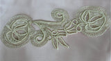 RESERVED Beautiful Antique FRENCH APPLIQUE Victorian Edwardian Beige Cream Lace For Fine Sewing Projects Dolls, Bridal Dress,Hats,Collectible Lace