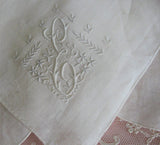 LOVELY Vintage MADEIRA Embroidered Hankie Monogram E Handkerchief,WhiteWork,Embroidery,Wedding Bridesmaid Bridal Hanky,Collectible Hankies