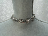 FABULOUS 1940s Necklace,Jorge Jensen Style,Lovely Silver Tone Metal High relief Necklace, Art Deco Design,Collectible Vintage Jewelry