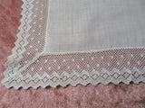 Beautiful Vintage BRIDAL WEDDING Handkerchief ,WIDE French Lace Hankie,Special Bridal Hanky,Bridal Gift,Collectible Vintage Hankies
