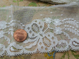 BEAUTIFUL Vintage French Lace Trim,Intricate Pattern For Dolls,Baby Christening Gowns,Childrens,Bridal,Heirloom Clothing,Collectible Lace