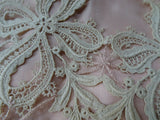 BEAUTIFUL Large Lace Applique,Victorian Edwardian Fashions,Antique Lace,Wedding Gown,Decorative Lace,Embellishment Lace,Collectible Lace