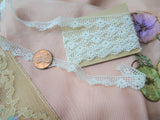 Antique 1930s FRENCH DOLL Lace Trim Delicate Pattern,Flapper Era, Heirloom Sewing Lace,Vintage Clothing,Collectible Vintage Lace