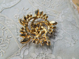 GORGEOUS Brooch,Large Glittering PINK AB Rhinestone Brooch,Prong Set,Brilliant Rhinestones,Dazzling Swarovski Crystal,Collectible Jewelry