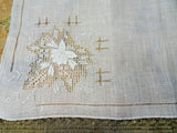 Vintage MADEIRA Hanky,Hand Embroidered Applique Hankie,Bridal Handkerchief,White Work Embroidery,Vintage Wedding Hankies,Collectible Hankies