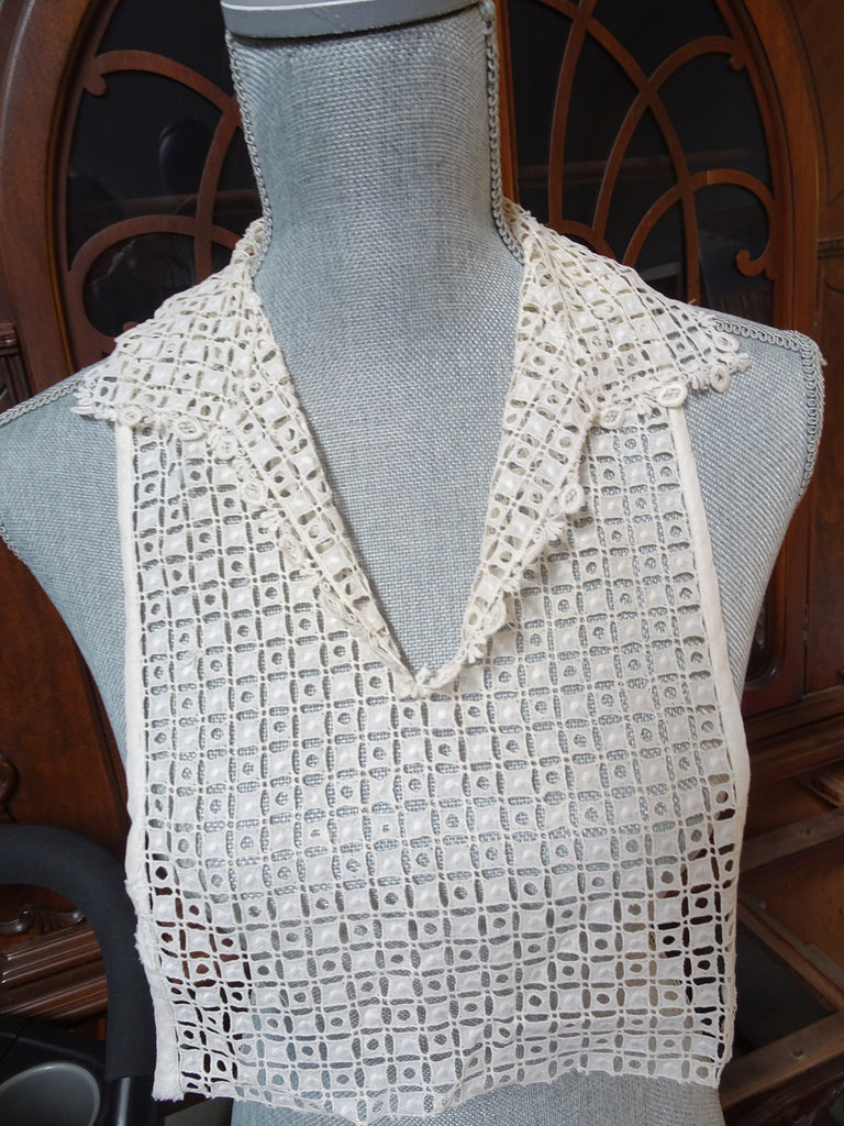ANTIQUE LACE Chemisette,Dickey,Collar,Lace Dress or Suit Insert, Vintage Lace Clothing , Downton Abbey Era, Collectible Vintage Clothing