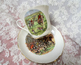 VINTAGE English Teacup,Equestrian The Hunt,Fox Hunting,Horse Riding,Fox Hound Dogs,Gentlemens Teacup Size, Collectible Teacups,Gift For Him
