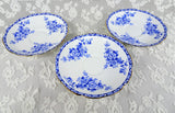 ANTIQUE English Blue and White Saucers,Small Plates,Tea Party,Wedding China,Cottage Chic,Vintage China,Blue Transferware,Replacement China