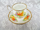 ANTIQUE Royal Albert English Bone China Teacup and Saucer,Hand Painted Flowers,1920s Cup and Saucer,Collectible Vintage Teacups