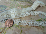 Antique 20s FRENCH DOLL Lace Trim Delicate Pattern,Flapper Era,For Boudoir Lamp Shades,Wedding Bridal Clothing,Collectible Vintage Lace