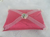 Antique FRENCH Boudoir Pillow,Hat Pin Pillow, Silk Ribbon Rosettes,Wedding Ring Pillow,Boudoir Display,Vanity Collectibles