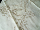 GORGEOUS Vintage MADEIRA Fancy Embroidered Lace Tablecloth, Stunning Hand Work , Fine Dining Tea Table Linens, Luxury Vintage  Linens