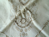 GORGEOUS Vintage MADEIRA Fancy Embroidered Lace Tablecloth, Stunning Hand Work , Fine Dining Tea Table Linens, Luxury Vintage  Linens