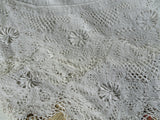 BEAUTIFUL Antique Tablecloth,Victorian Cluny Lace,Fancy French Tablecloth,Round Tablecloth ,Amazing  Work,French Decor,Collectible Linens