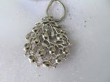 BEAUTIFUL Vintage Crown Trifari Pendant and Chain, Sparkling Faceted Purple White Glass Stones,Silver Snake Chain, Lovely Vintage Necklace