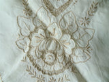 GORGEOUS Vintage MADEIRA Fancy Embroidered Lace Tablecloth, Stunning Hand Work , Fine Dining Tea Table Linens, Luxury Vintage  Linens
