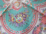 LOVELY Vintage Printed Floral Hanky,Handkerchief To Frame,Collectible Hankies,1950s Hankies, 1950s Handkerchiefs, Mid Century Hankies