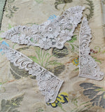 Vintage FRENCH Lace Appliques,Beautiful Netted Lace With Floral Pattern,Dolls,Bridal Clothing Heirloom Sewing,Collectible Vintage Lace,