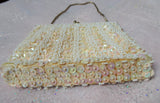 BEAUTIFUL Vintage Goldco Evening Purse or Bridal Bag, Beaded Sequined Handbag, Collectible Vintage Purses