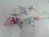 BEAUTIFUL Vintage Lucite Necklace, Unique Floral Necklace, Lovely Colors Pinks Blues Purples, Unique Vintage Necklace, Collectible Jewelry