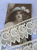 BEAUTIFUL Antique Mixed French Lace Cuffs,Perfect For Bridal Dress, Lamp Shades, Dolls, Hats, Bridal Purse,Collectible Antique Lace