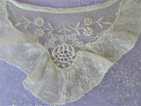 BEAUTIFUL Victorian Lace ,Lovely Netted Lace Panel, Perfect For Dolls Fine Heirloom Sewing,Collectible Vintage Lace