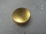 ROMANTIC 1920s Powder Compact,Cherubs and Flower Basket, Gold Tone Embossed Metal Box, Vanity Items, Collectible Powder Compacts