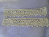 BEAUTIFUL Antique Mixed French Lace Cuffs,Perfect For Bridal Dress, Lamp Shades, Dolls, Hats, Bridal Purse,Collectible Antique Lace