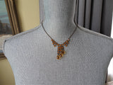 1920s GLITTERING Czech Crystal Necklace,Sparkling Faceted Yellow Glass,Art Deco Necklace,Vintage Bridal Necklace,Collectible Vintage Jewelry