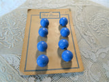 Beautiful ART DECO 1920s Antique Buttons, Set of 8 Buttons, Periwinkle Blue Buttons, Original Card, Collectible Vintage Buttons