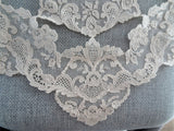 ANTIQUE French Lace Collar,Intricate Floral Lace Pattern Netted Lace,Downton Abbey,Great Gatsby, Flapper, Bridal Gown Lace, Collectible Lace