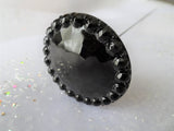 BEAUTIFUL Antique Hat Pin, French Jet Hatpin, Faceted Black Glass Hatpin, Edwardian Hat Pin,Victorian Hat Pin, Collectible Vintage Hat Pins