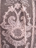 ANTIQUE LACE Collar DICKEY Suit Insert Exquisite Intricate French Tambour Embroidered Lace Bridal Vintage Clothing Flapper Downton Abbey Era